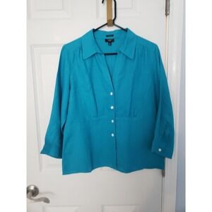 Talbot Womans Linen  Blouse Size Petite 12